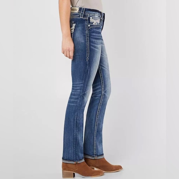 Rock Revival Blue Straight Leg Jeans - Picture 2 of 9